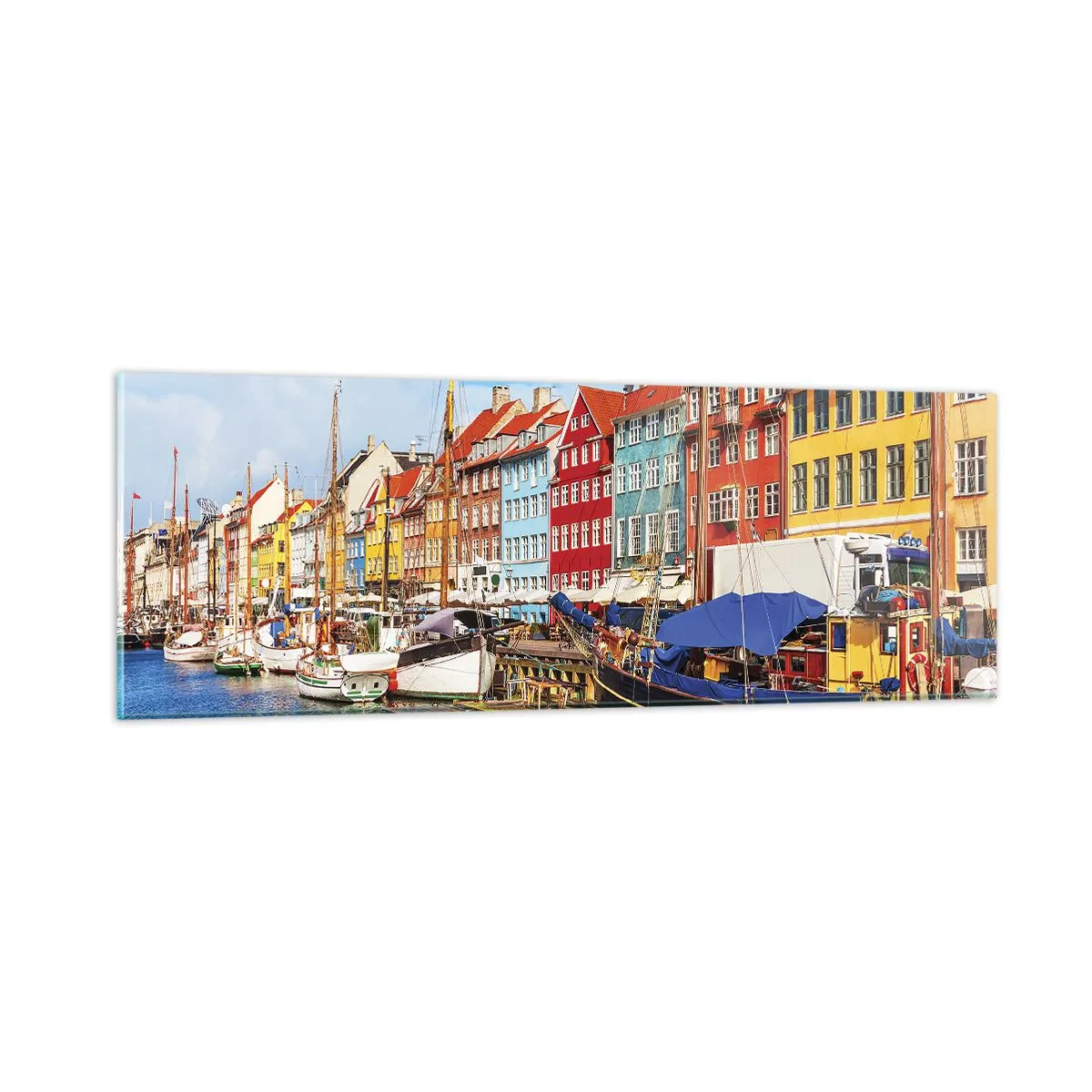 Quadro su vetro - Riva gioiosa - 90x30 cm