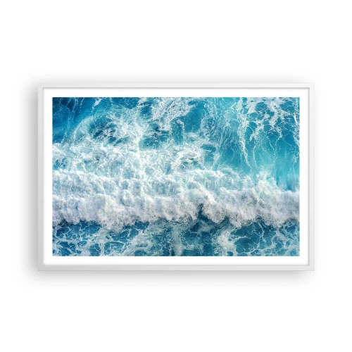 Poster in cornice bianca - Con gioia e saltellando - 91x61 cm