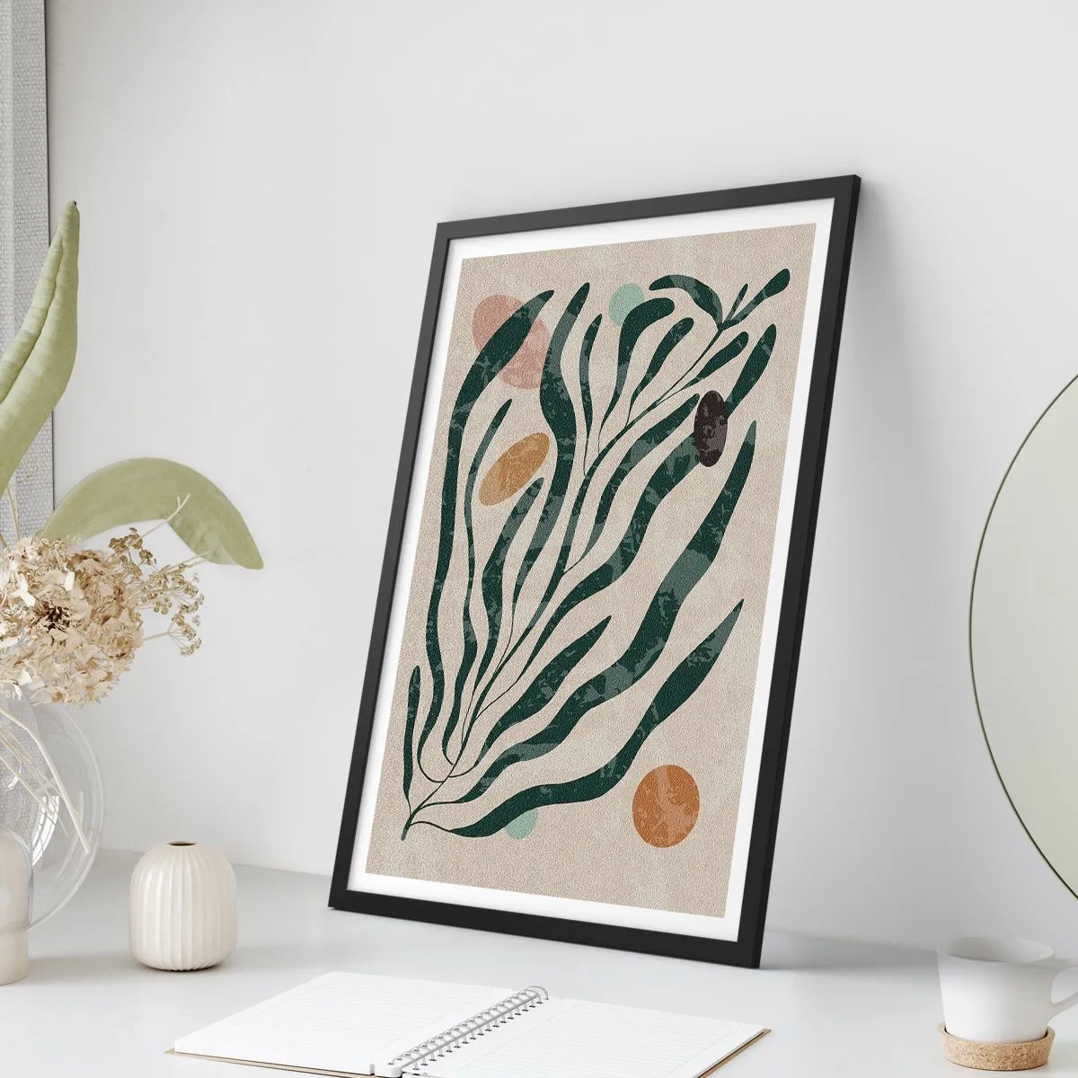 Poster in cornice nera - Tra il verde - 40x50 cm