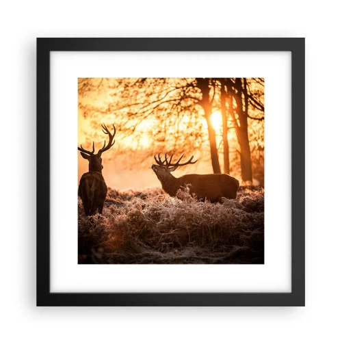Poster in cornice nera - Il sogno del cacciatore - 30x30 cm