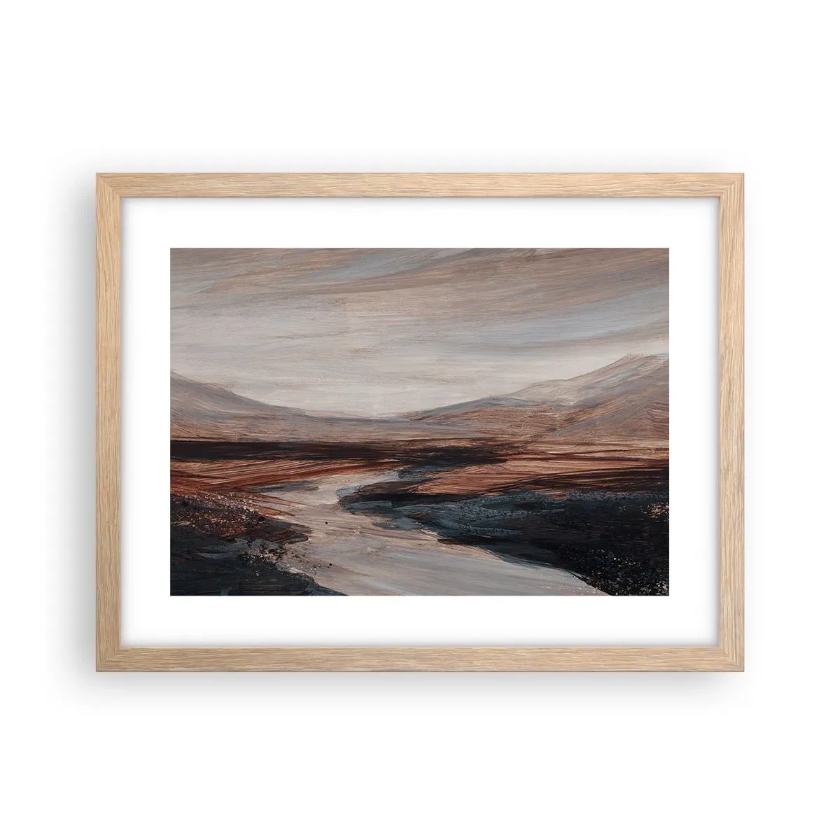 Poster in cornice rovere chiaro - Valle tranquilla - 40x30 cm