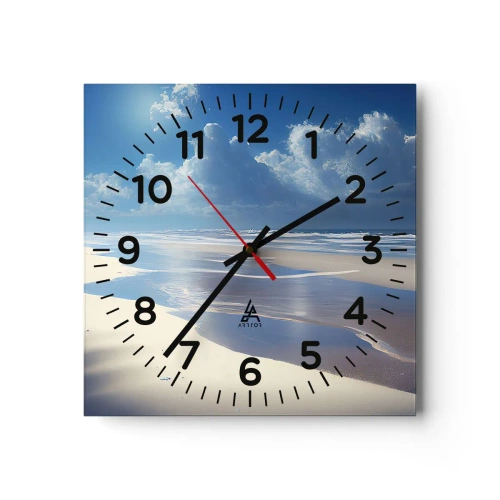 Orologio da parete - Orologio in Vetro - Vacanze in paradiso - 30x30 cm