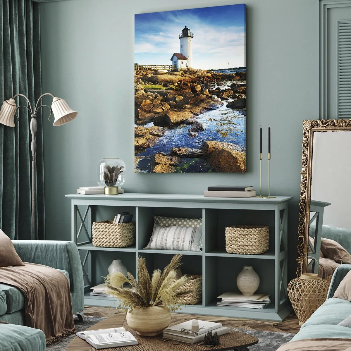 Quadro su tela - Stampe su Tela - Tornate sani e salvi, vi aspetto - 65x120 cm