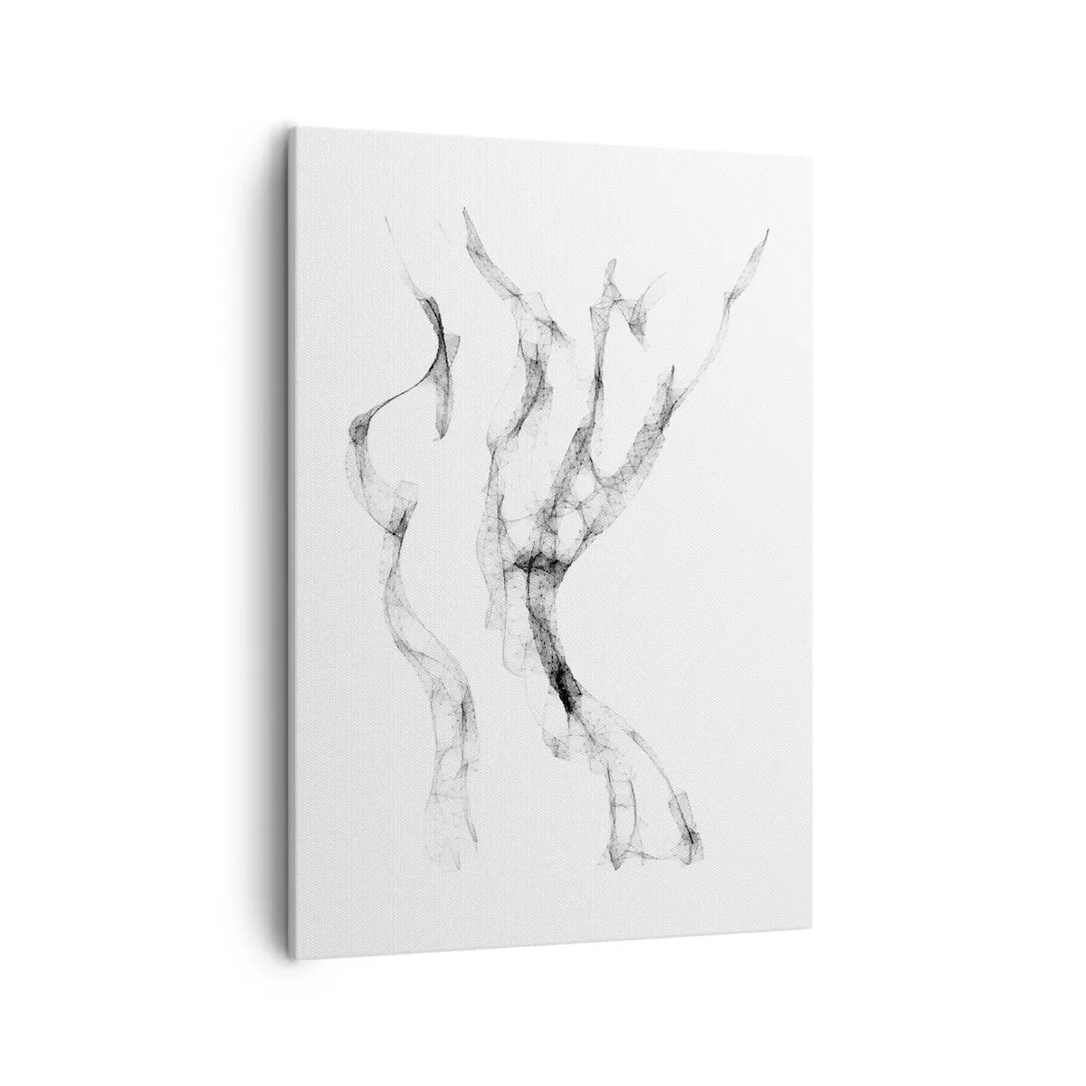 Quadro su tela - Stampe su Tela - Linee delicate e astratte che ricordano scie di fumo su uno sfondo chiaro - 50x70cm - Bella e forte - Decorazione murale moderna per soggiorno e camera da letto ARTTOR