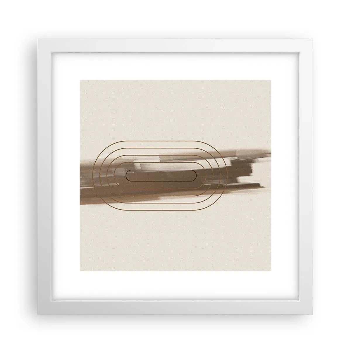 Poster in cornice bianca - Un soffio di grigio - 30x30 cm