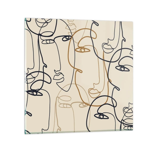 Quadro su vetro - Ritratto multiplo - 40x40 cm