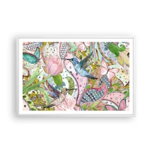 Poster in cornice bianca - Intrecciate nei rami - 91x61 cm