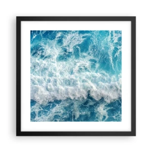 Poster in cornice nera - Con gioia e saltellando - 40x40 cm