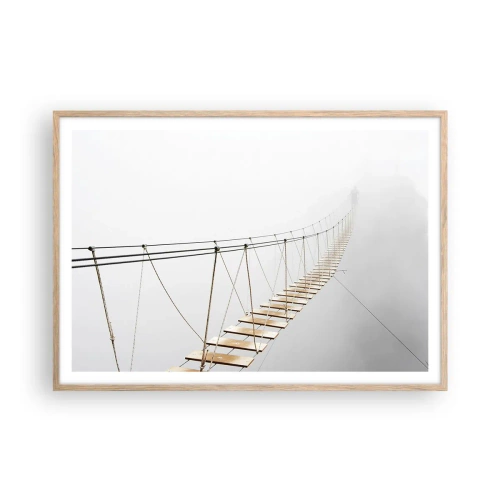 Poster in cornice rovere chiaro - Dove ti porta? - 100x70 cm