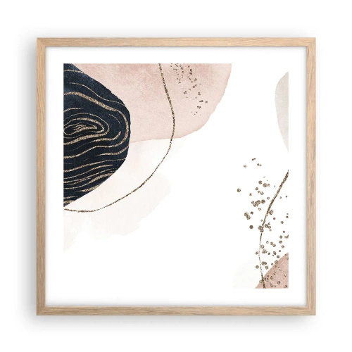 Poster in cornice rovere chiaro - Tutto scorre - 50x50 cm