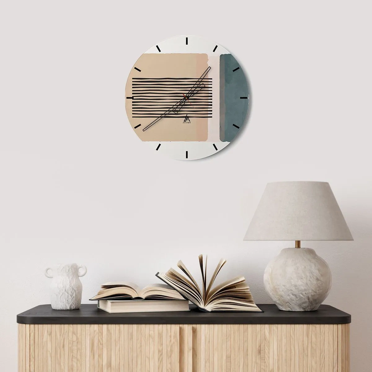 Orologio da parete - Orologio in Vetro - Tutto a posto - 40x40 cm