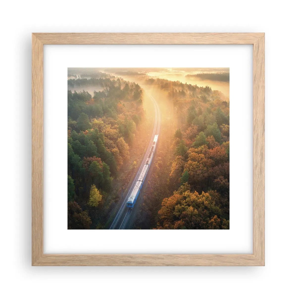 Poster in cornice rovere chiaro - Viaggio autunnale - 30x30 cm