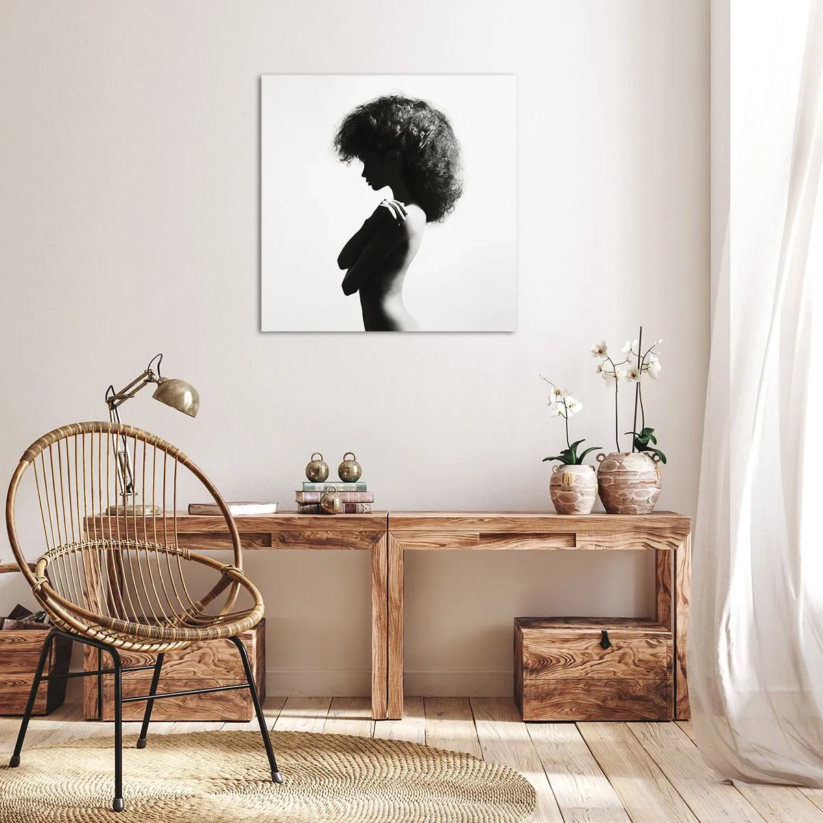 Quadro su tela - Stampe su Tela - Come un fiore su un gambo snello - 30x30 cm