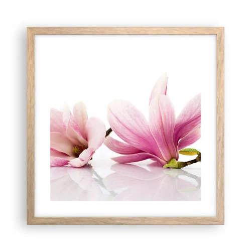 Poster in cornice rovere chiaro - Delicati come un soffio di primavera - 40x40 cm