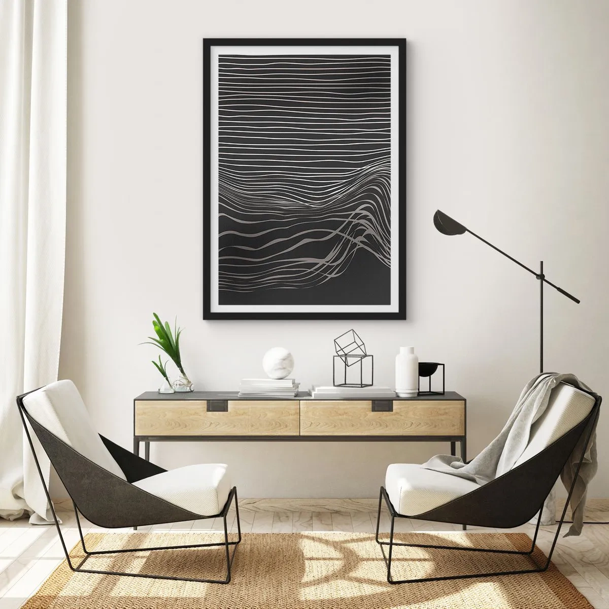 Poster in cornice nera - Ritmo e accento - 30x40 cm