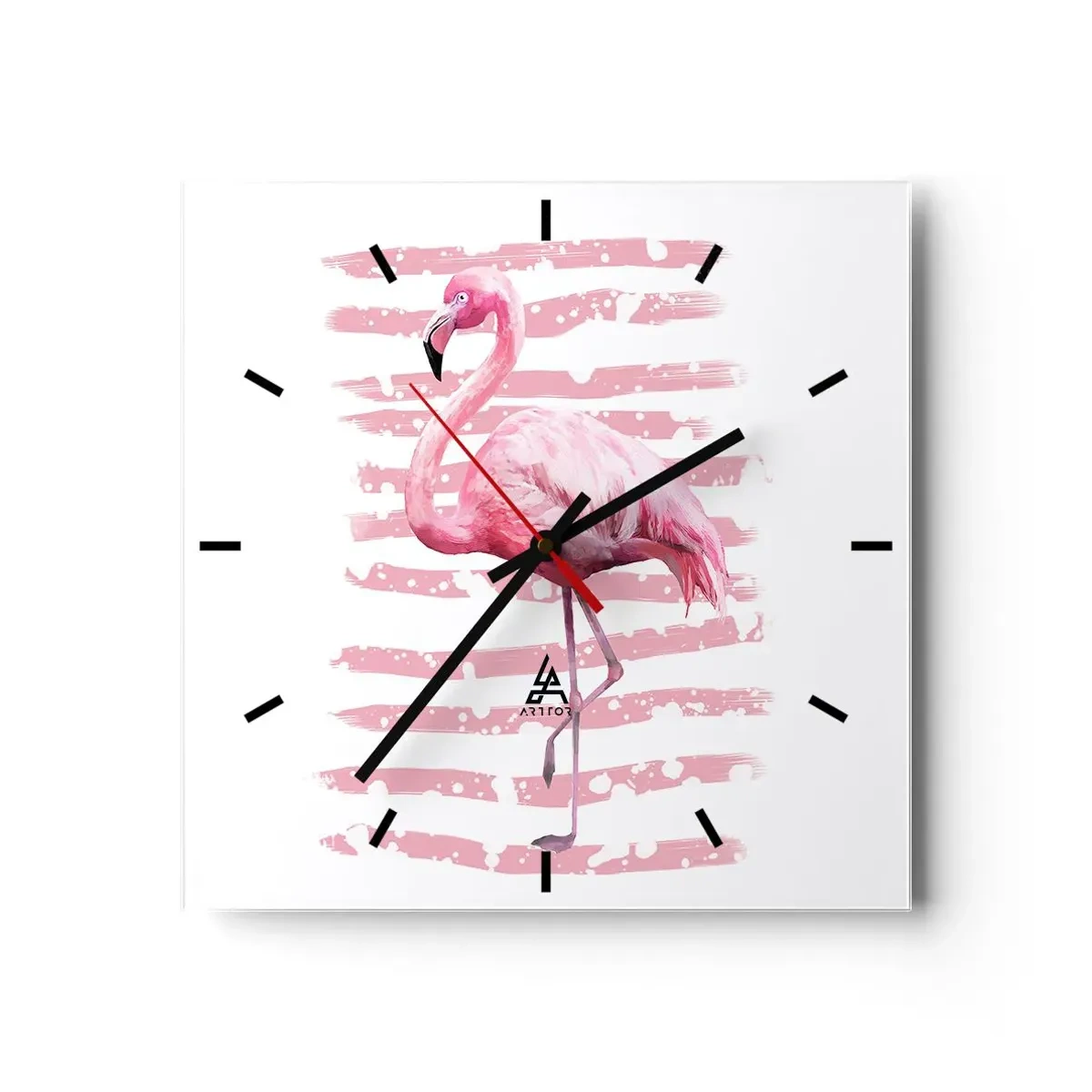 Orologio da parete - Orologio in Vetro - Con dignità, sebbene in rosa - 40x40 cm