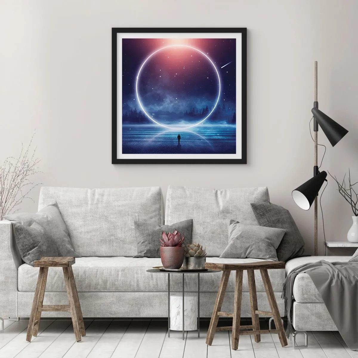 Poster in cornice nera - Sono già qui... - 30x30 cm