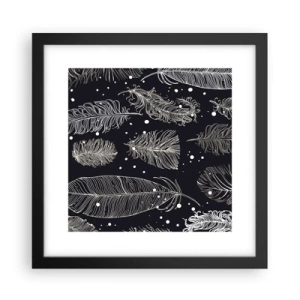 Poster in cornice nera - Pizzo piumato - 30x30 cm
