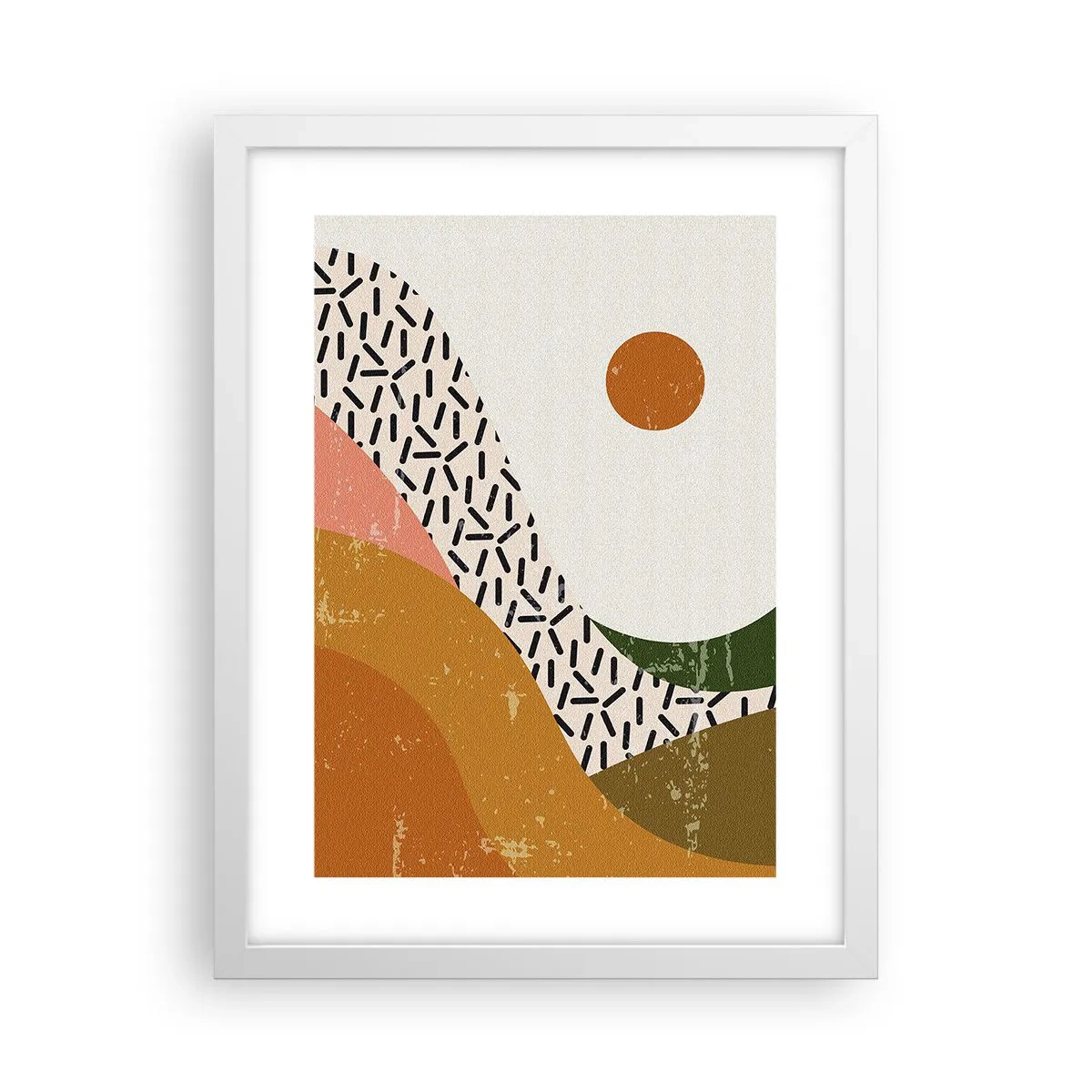 Poster in cornice bianca - Astrazione solare - 30x40 cm