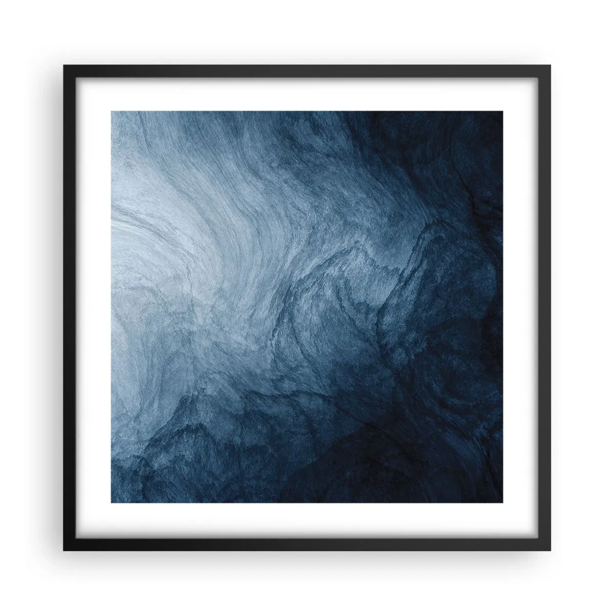 Poster in cornice nera - Arrivando in profondità - 50x50 cm