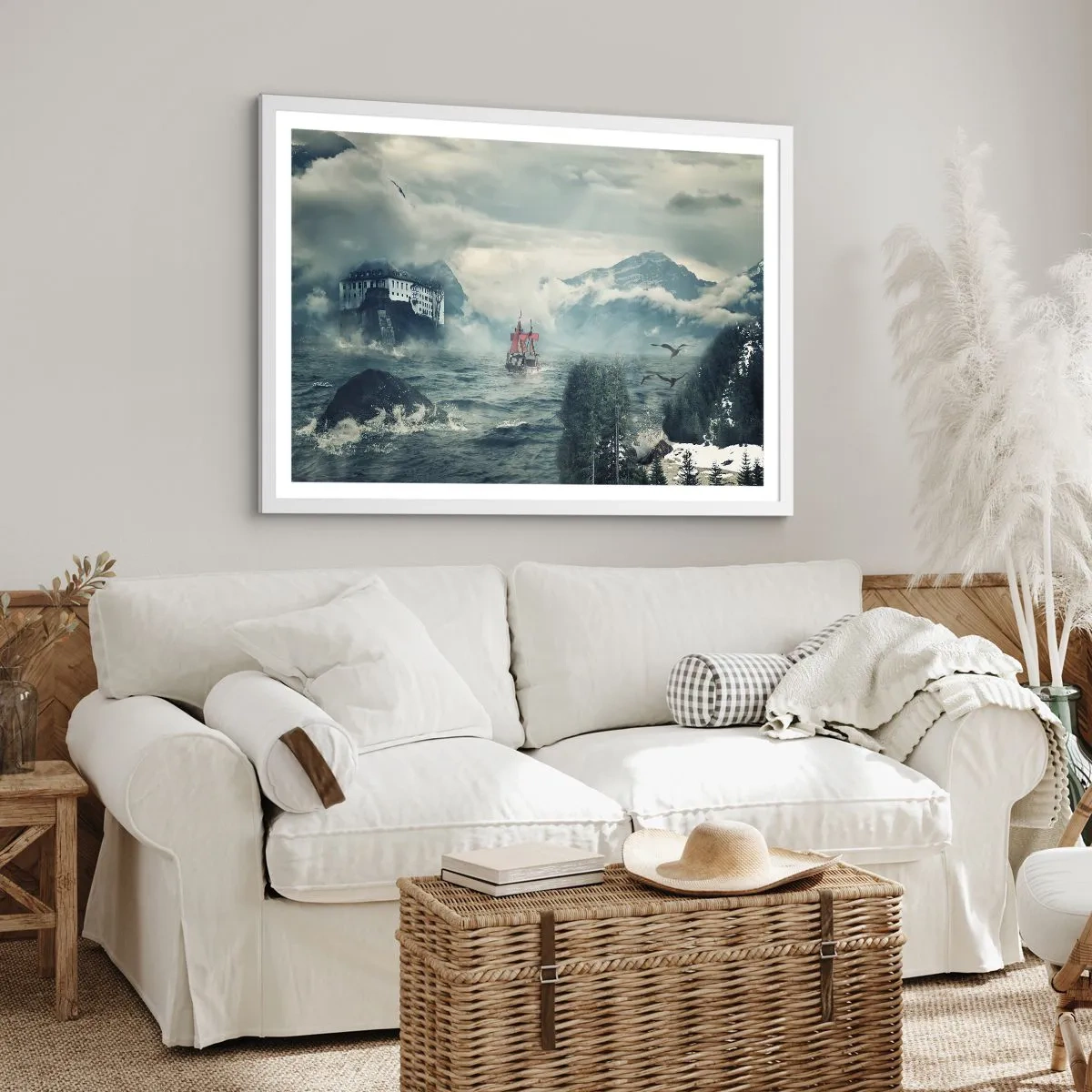 Poster in cornice bianca - Sulle acque magiche - 40x30 cm