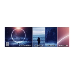 Campione di Fotomurale Adesivo Deluxe Sticker - Sono già qui... - Fantasia, Cosmo, Paesaggio - 100x30 cm