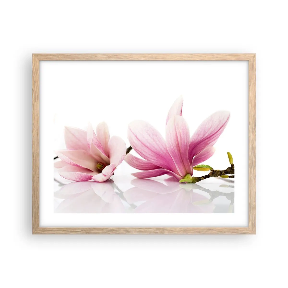 Poster in cornice rovere chiaro - Delicati come un soffio di primavera - 50x40 cm