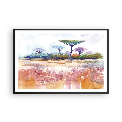 Poster in cornice nera - I colori della savana - 91x61 cm