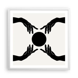 Poster in cornice bianca - Segno misterioso - 60x60 cm