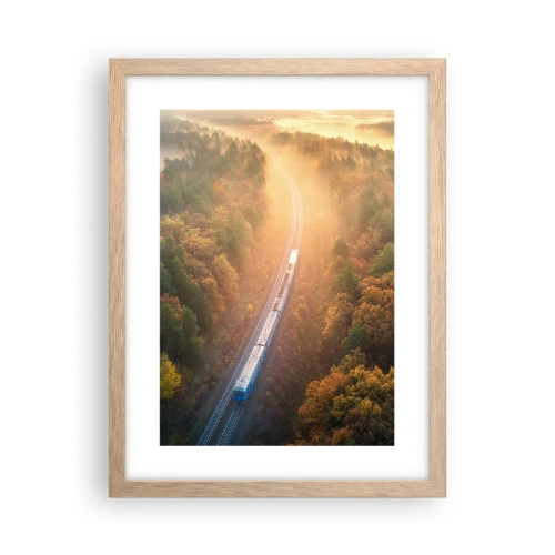 Poster in cornice rovere chiaro - Viaggio autunnale - 30x40 cm