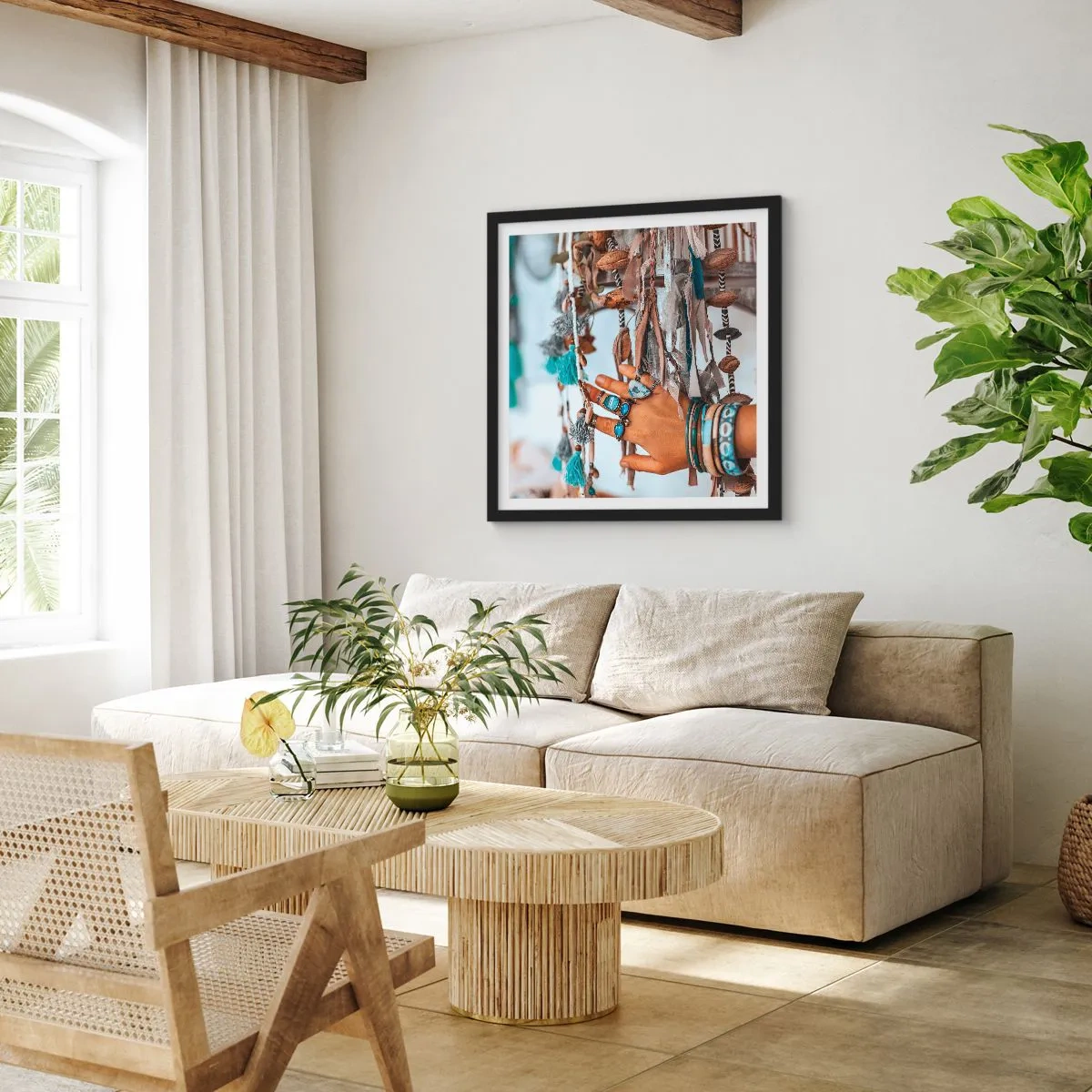 Poster in cornice nera - Tesori locali - 50x50 cm