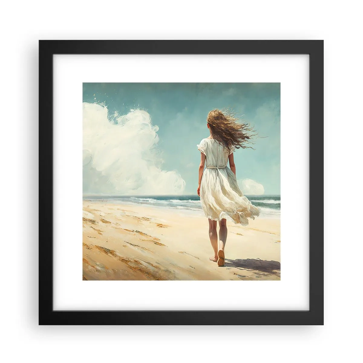 Poster in cornice nera - Dove sole e vento si incontrano - 30x30 cm