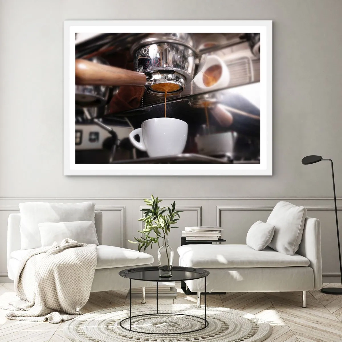 Poster in cornice bianca - Il miglior momento della giornata - 50x40 cm