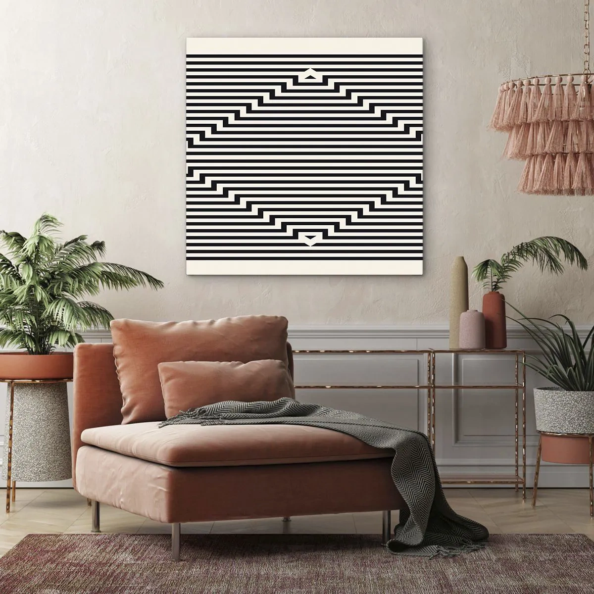 Quadro su tela - Stampe su Tela - Illusione geometrica - 40x40 cm