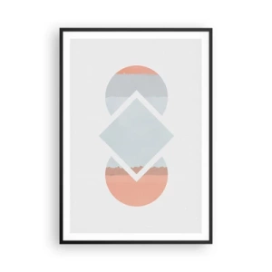 Poster in cornice nera - La situazione è chiara - 70x100 cm