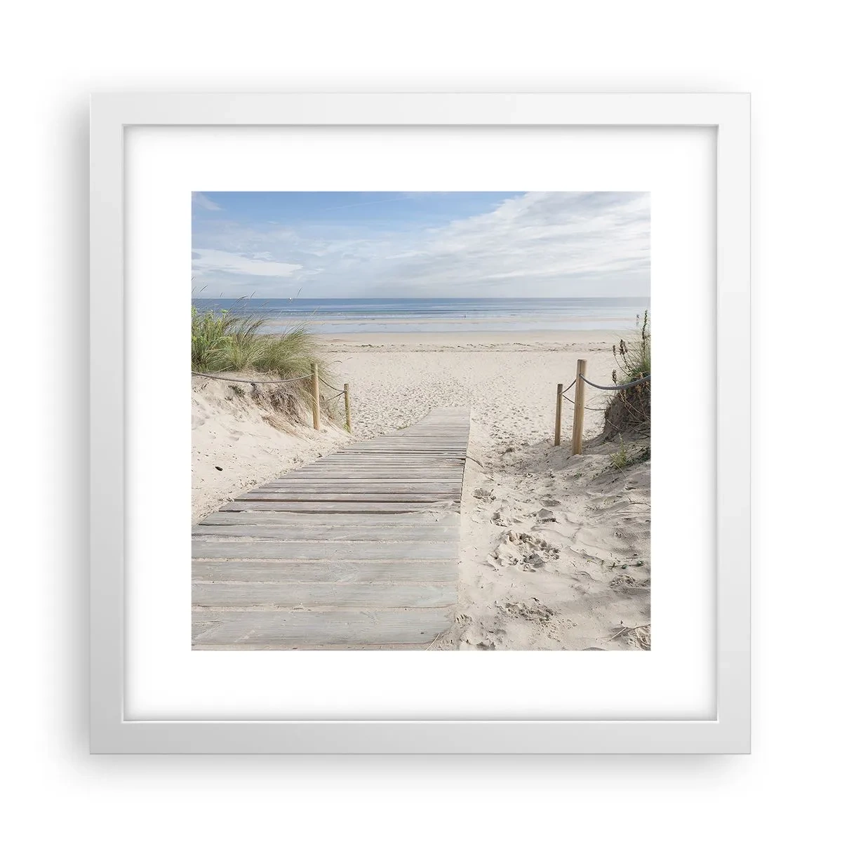 Poster in cornice bianca - Fino all'orizzonte - 30x30 cm
