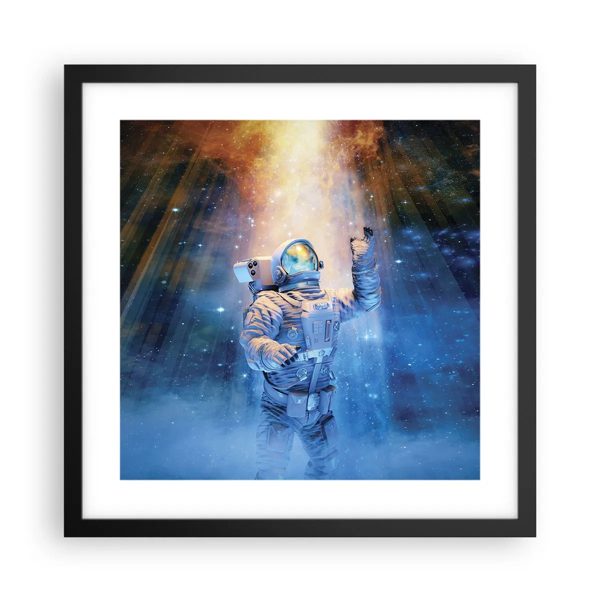 Poster in cornice nera - Finalmente alla meta - 40x40 cm