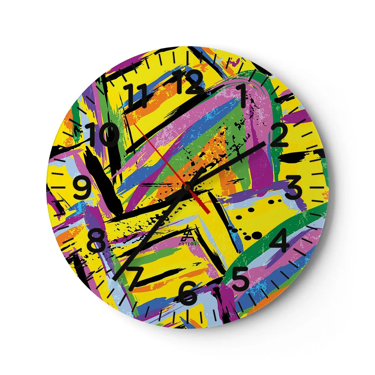Orologio da parete - Orologio in Vetro - Grida di gioia - 30x30 cm