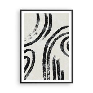 Poster in cornice nera - Interrotto a metà - 70x100 cm