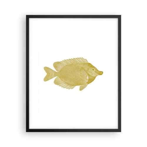Poster in cornice nera - Pesce e basta - 40x50 cm