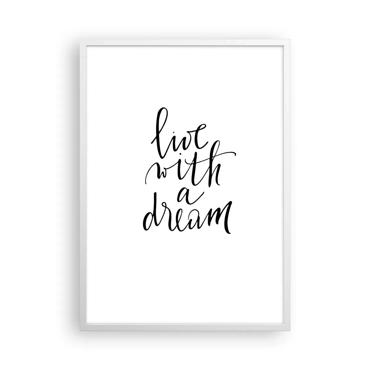 Poster in cornice bianca - Of course - 50x70 cm