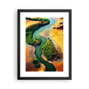 Poster in cornice nera - Il fiume della vita - 30x40 cm