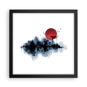 Poster in cornice nera - Vista giapponese - 30x30 cm