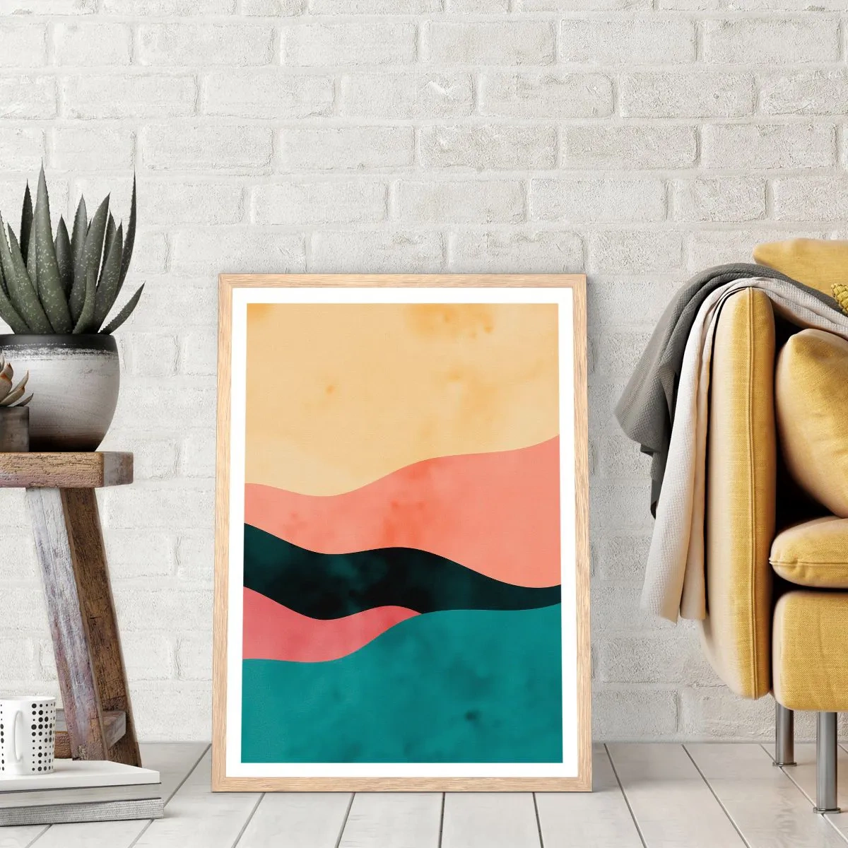 Poster in cornice rovere chiaro - Difformità conforme - 61x91 cm