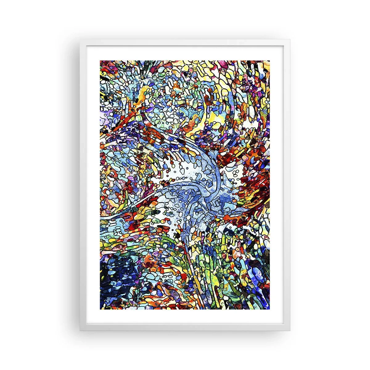 Poster in cornice bianca - Vetrate a gocce - 50x70 cm
