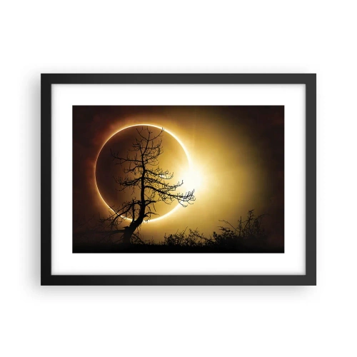 Poster in cornice nera - Eclissi totale - 40x30 cm
