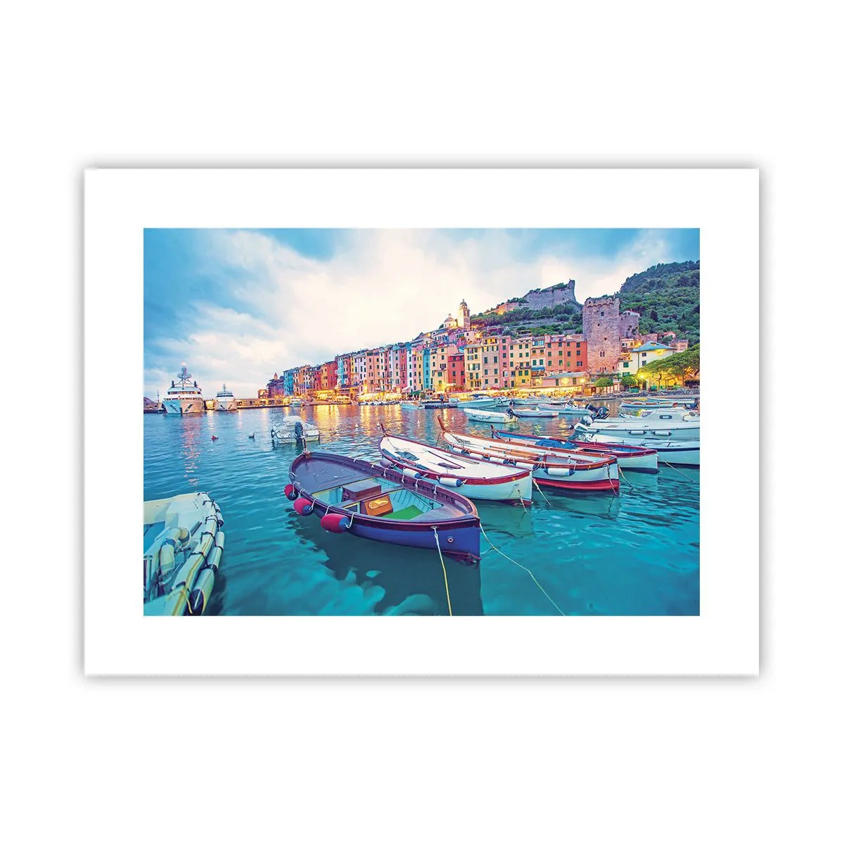 Poster - Sera colorata nel porto - 40x30 cm