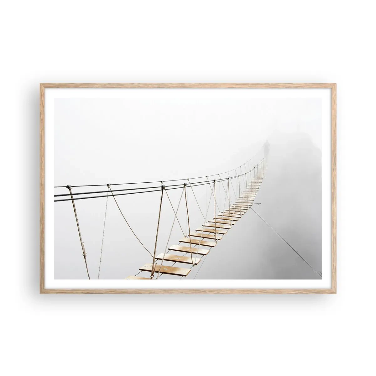 Poster in cornice rovere chiaro - Dove ti porta? - 100x70 cm