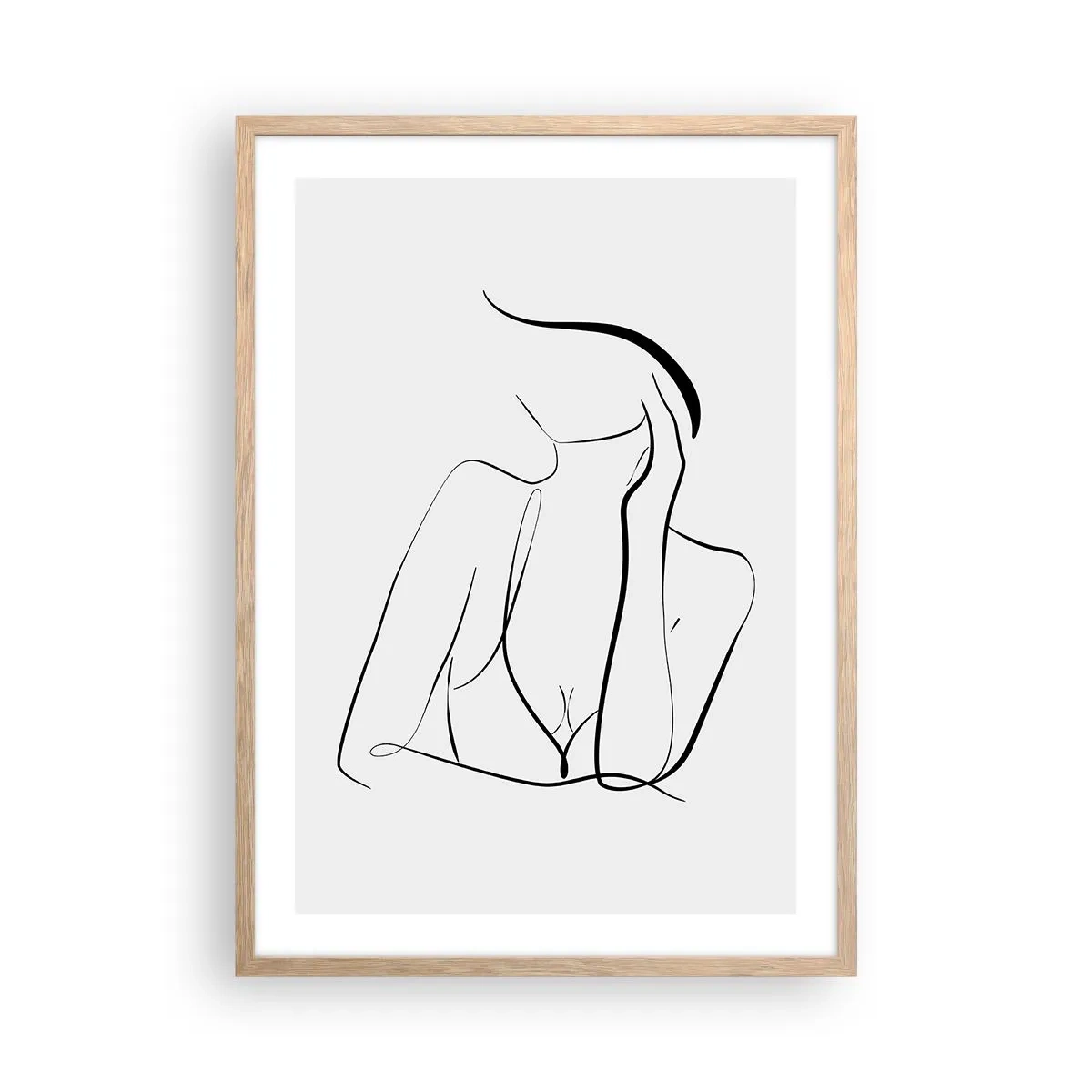 Poster in cornice rovere chiaro - Sull'onda dei sogni - 50x70 cm