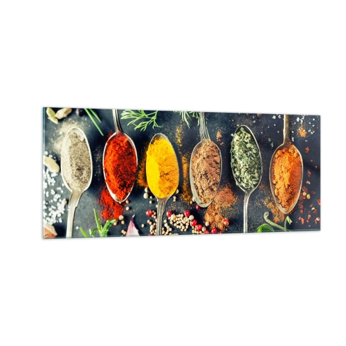Quadro su vetro - Magie gastronomiche - 100x40 cm
